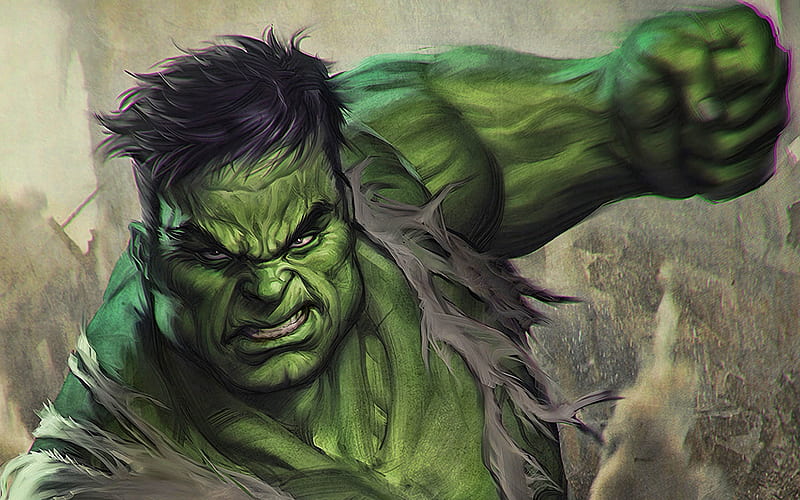 Hulk, artwork, superheroes, creative, Angry Hulk, monster, HD wallpaper