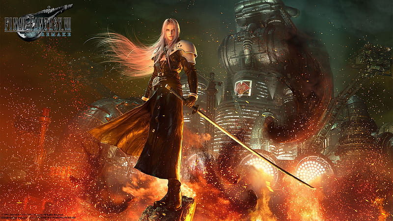 Sephiroth, ffvii, final fantasy vii remake, HD wallpaper