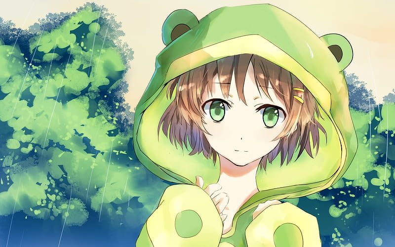 Sakura Kinomoto, forest, manga, green hair, Cardcaptor Sakura, HD wallpaper