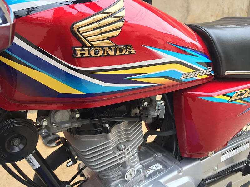 Honda Cg 125, 125, bike, cg, cg 125, cg125, honda, lush, motor, red, rider, HD wallpaper