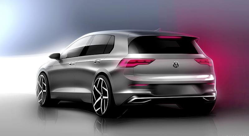 2020 Volkswagen Golf Mk8 - Design Sketch , car, HD wallpaper