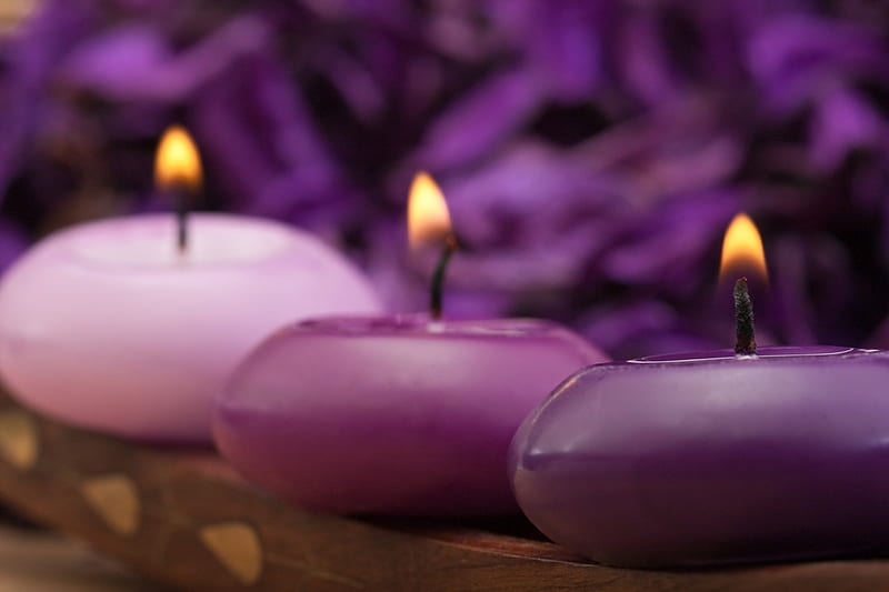 ●●● Calm & Beauty ●●●, calm, flame, flowers, violet, pink, candles, scented, light, HD wallpaper