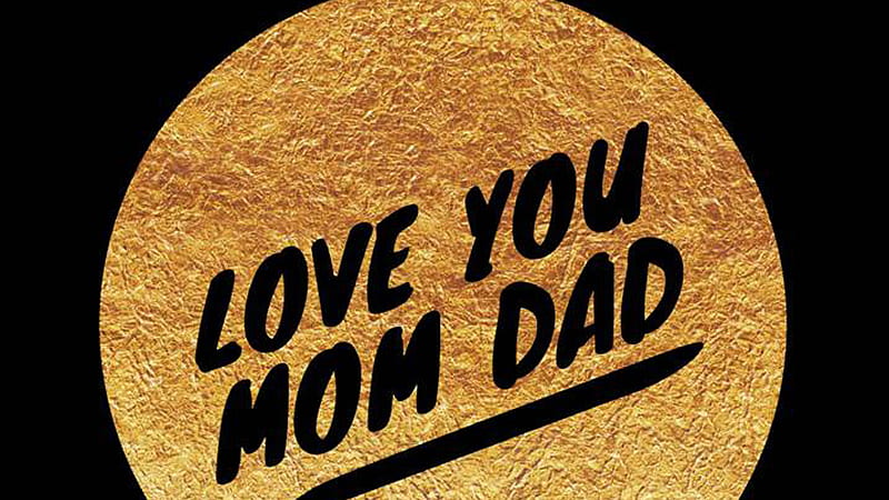 Love You Mom Dad In Yellow Circle With Black Background Mom Dad, HD wallpaper