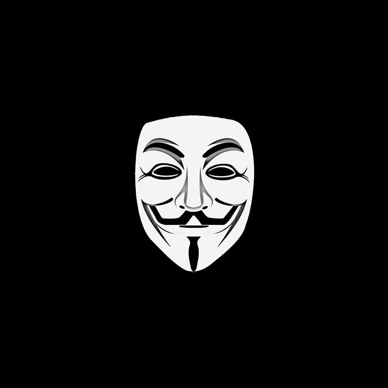 Vendetta Mask, black and white, HD phone wallpaper