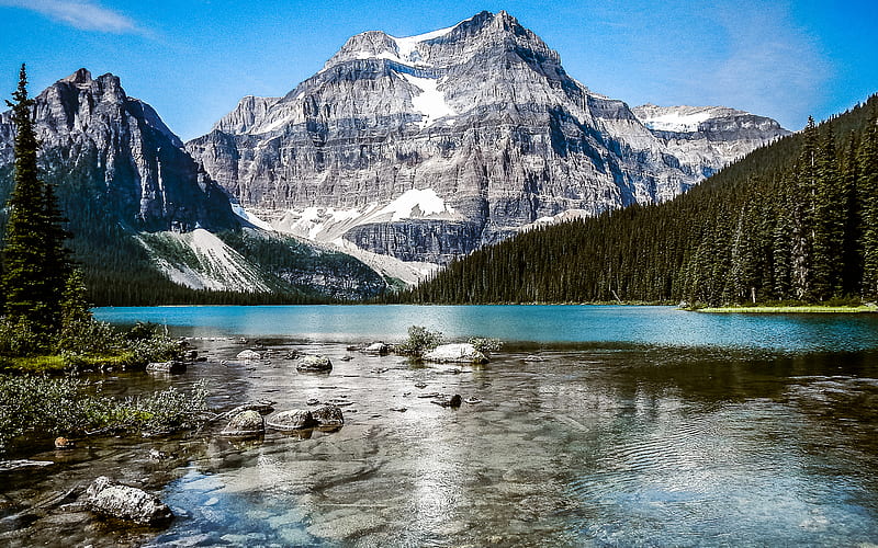 Egypt Lake Banff, mountains, Banff National Park, Alberta, Canada, HD wallpaper