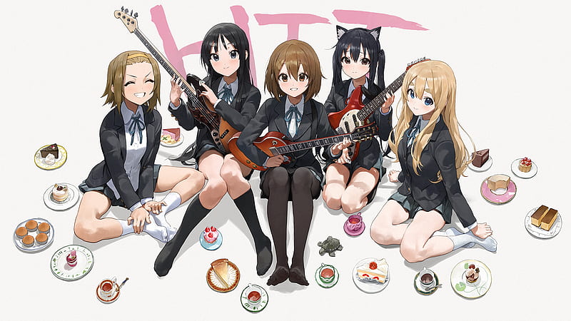 Anime, K-ON!, Azusa Nakano, Mio Akiyama, Ritsu Tainaka, Tsumugi Kotobuki, Yui Hirasawa, HD wallpaper