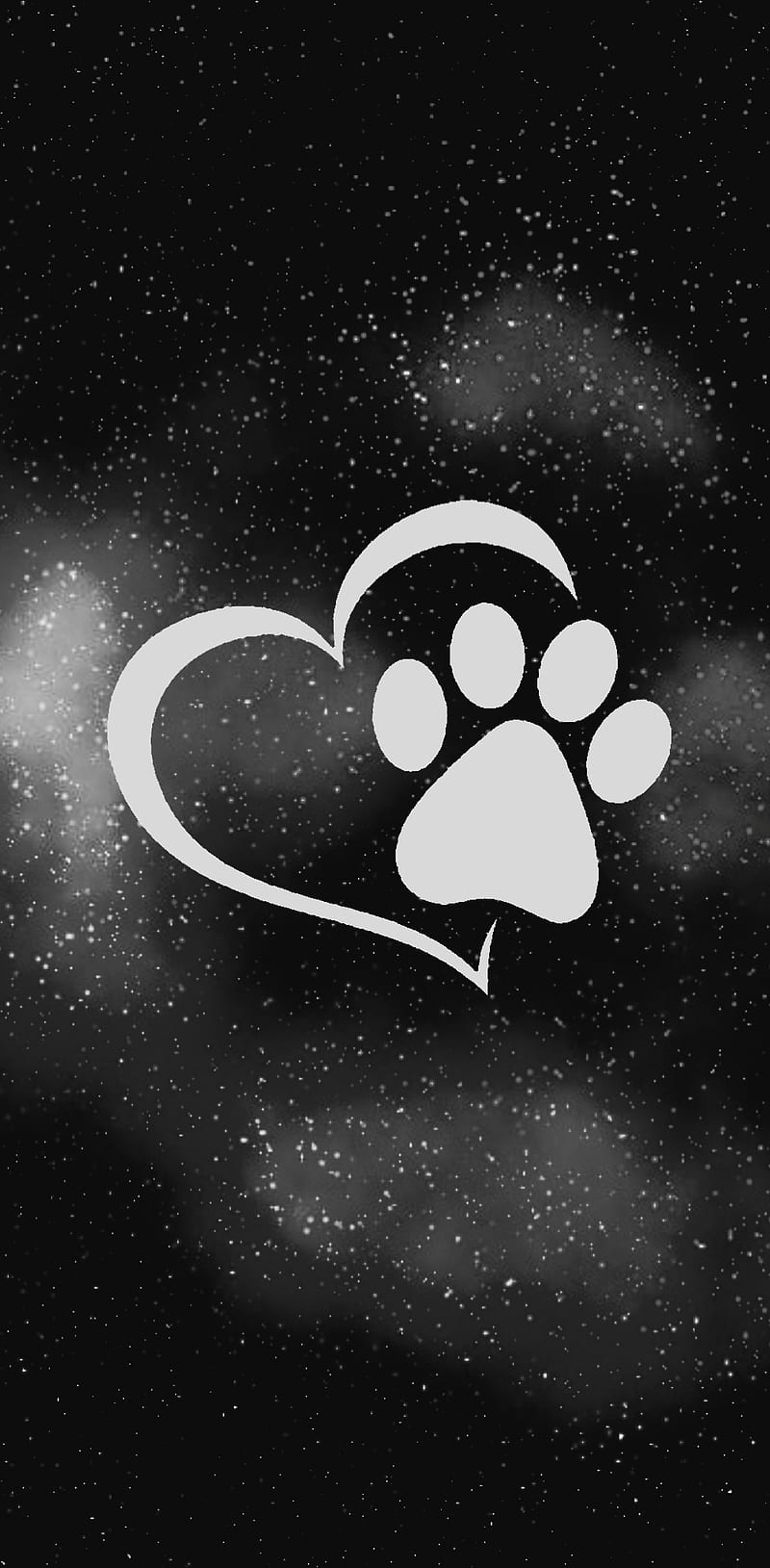 Dog paw 7, heart, HD phone wallpaper