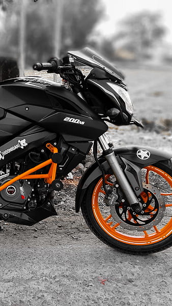 Ns 200 In Orange Wheels, Ns 200, Black And Orange, Bike, Pulsar, Racing ...