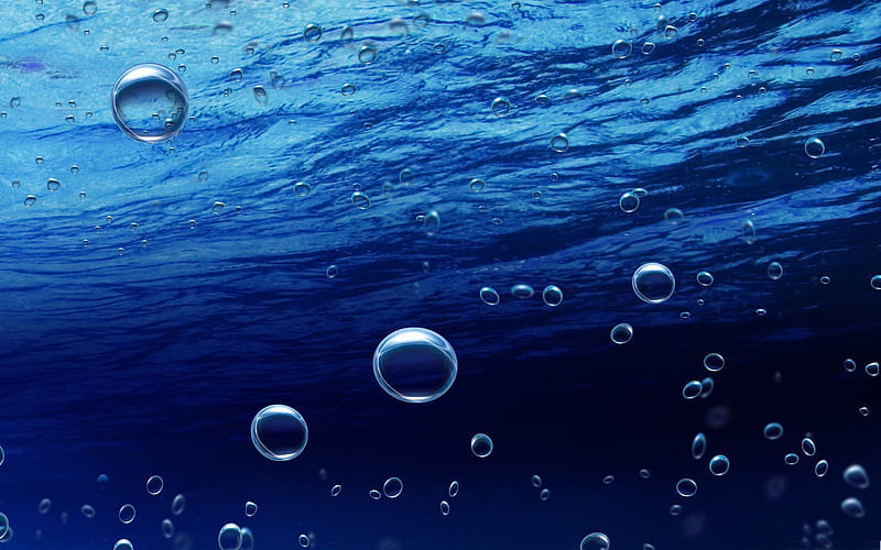 underwater bubbles-water theme, HD wallpaper