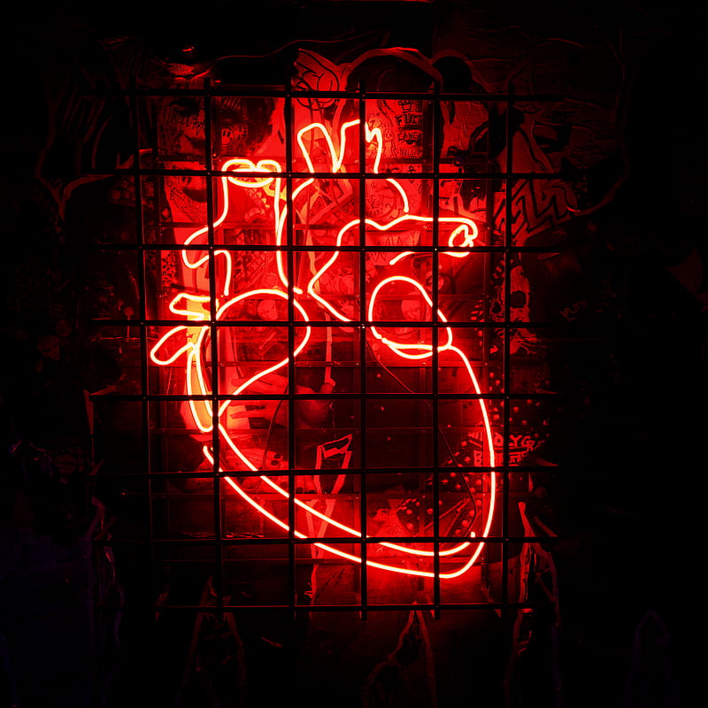 heart neon signage, HD phone wallpaper