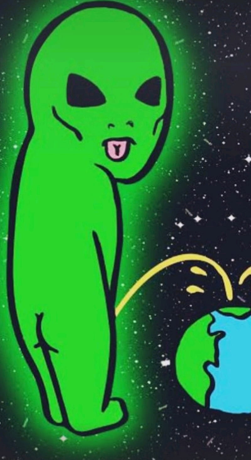 Extraterrestre, arte, verde, Fondo de pantalla de teléfono HD | Peakpx