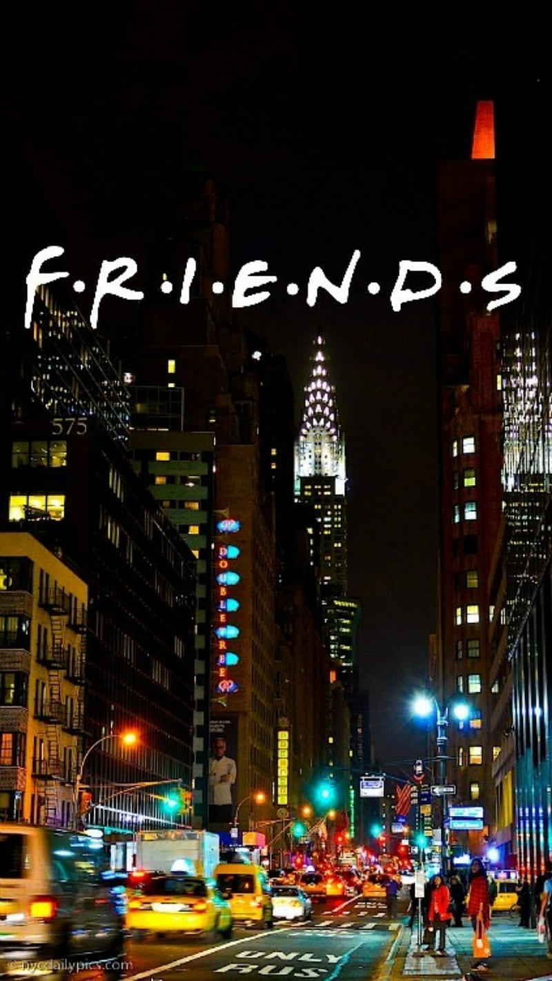 Friends, entertainment, jennifer anniston, new york, night, tv show, HD phone wallpaper
