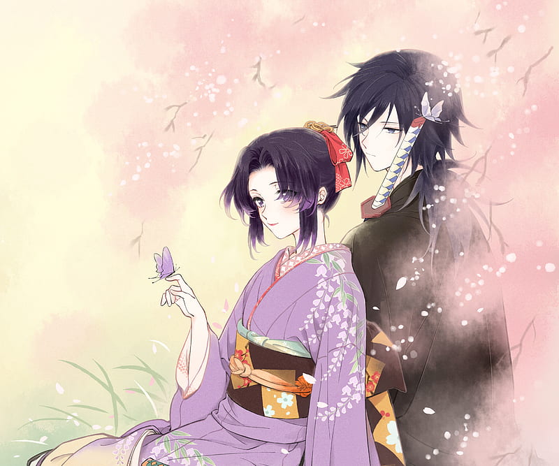 Giyuu Tomioka and Shinobu Kochou Demon Slayer, HD wallpaper Giyuu Tomioka and Shinobu Kochou Demon Slayer, HD wallpaper