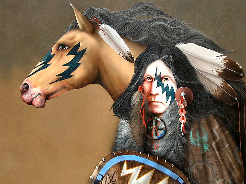 indian war paint horse