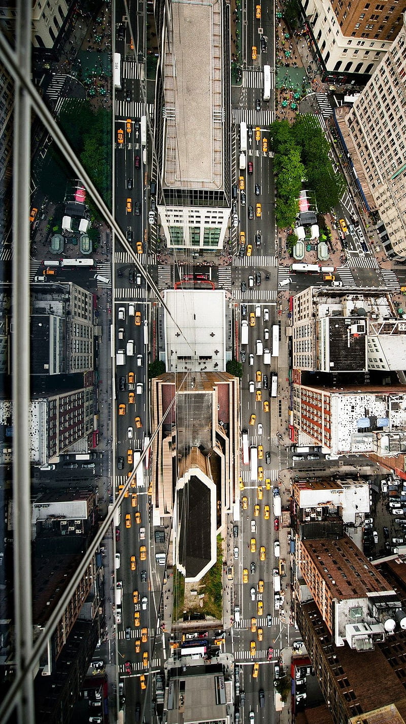 New York City, carros, new york, road, up, HD phone wallpaper