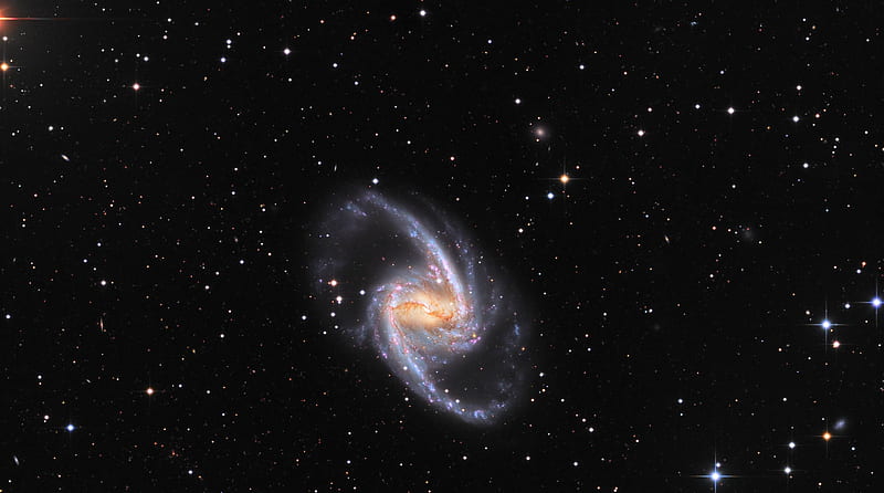NGC 1365 Majestic Island Universe, stars, cool, space, fun, galaxies, HD wallpaper