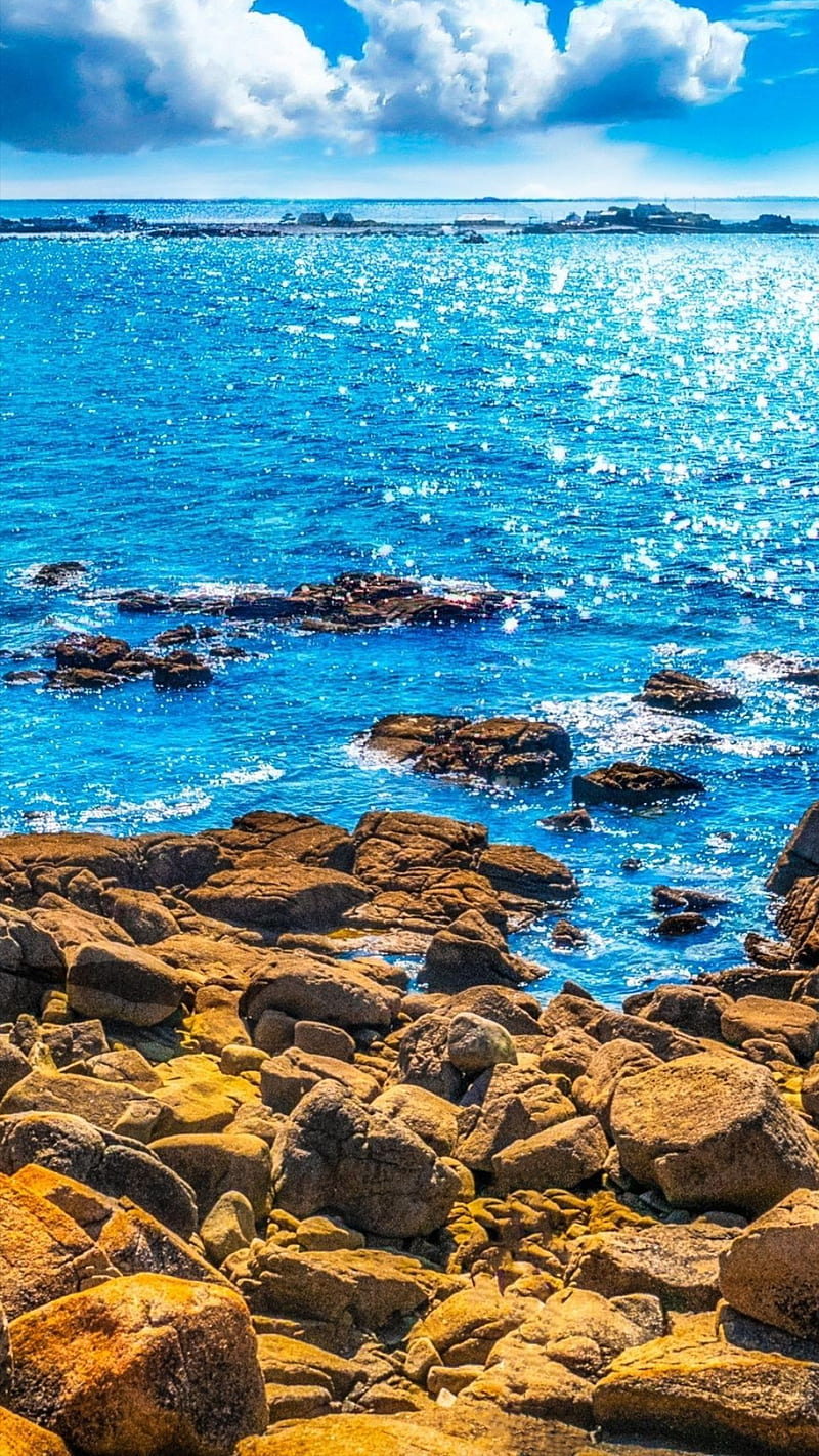 Piece of Earth, beach, nature, ocean, sea, stones, HD phone wallpaper