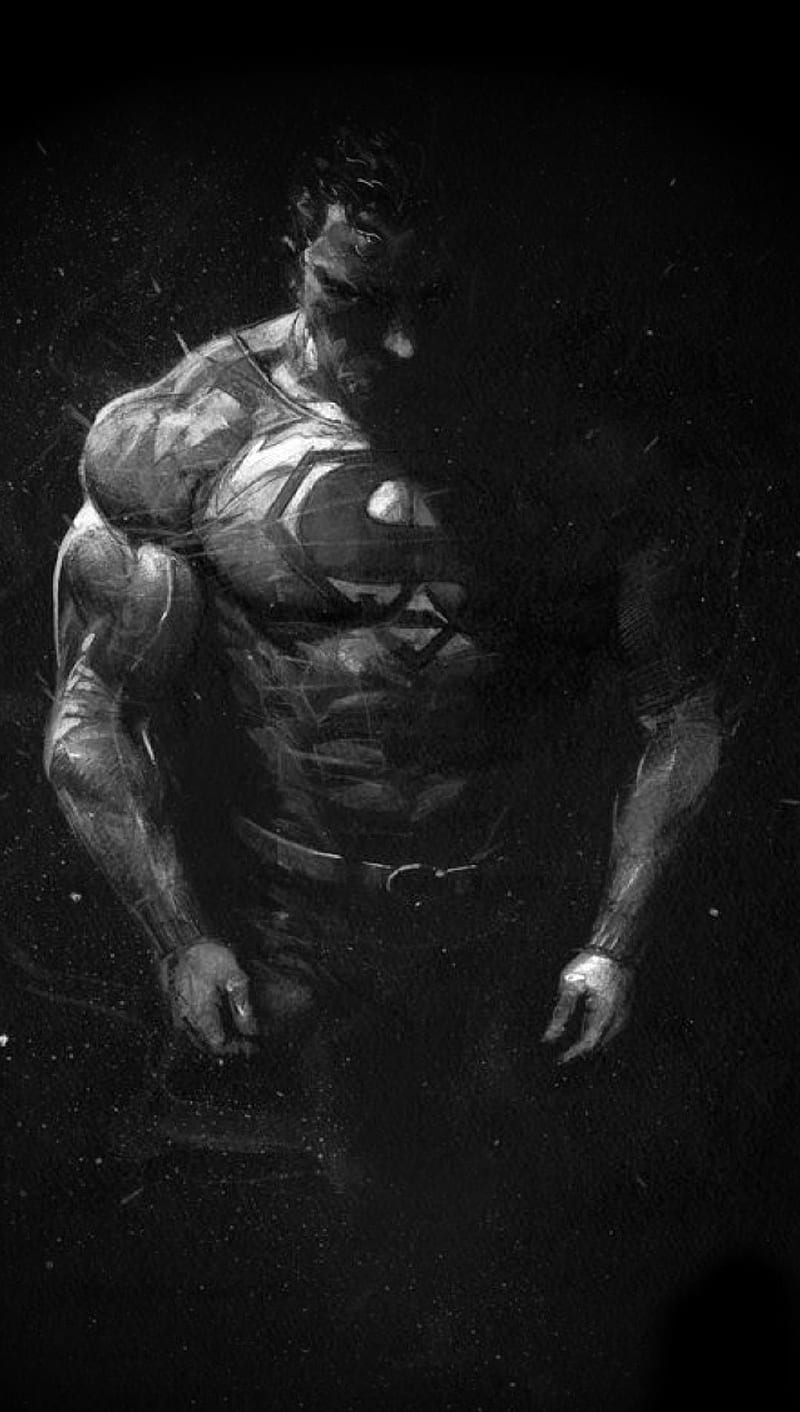 Superman, black, HD phone wallpaper