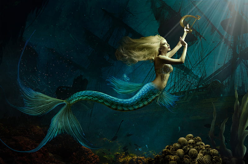 Fantasy art, siren, mermaids, HD phone wallpaper | Peakpx