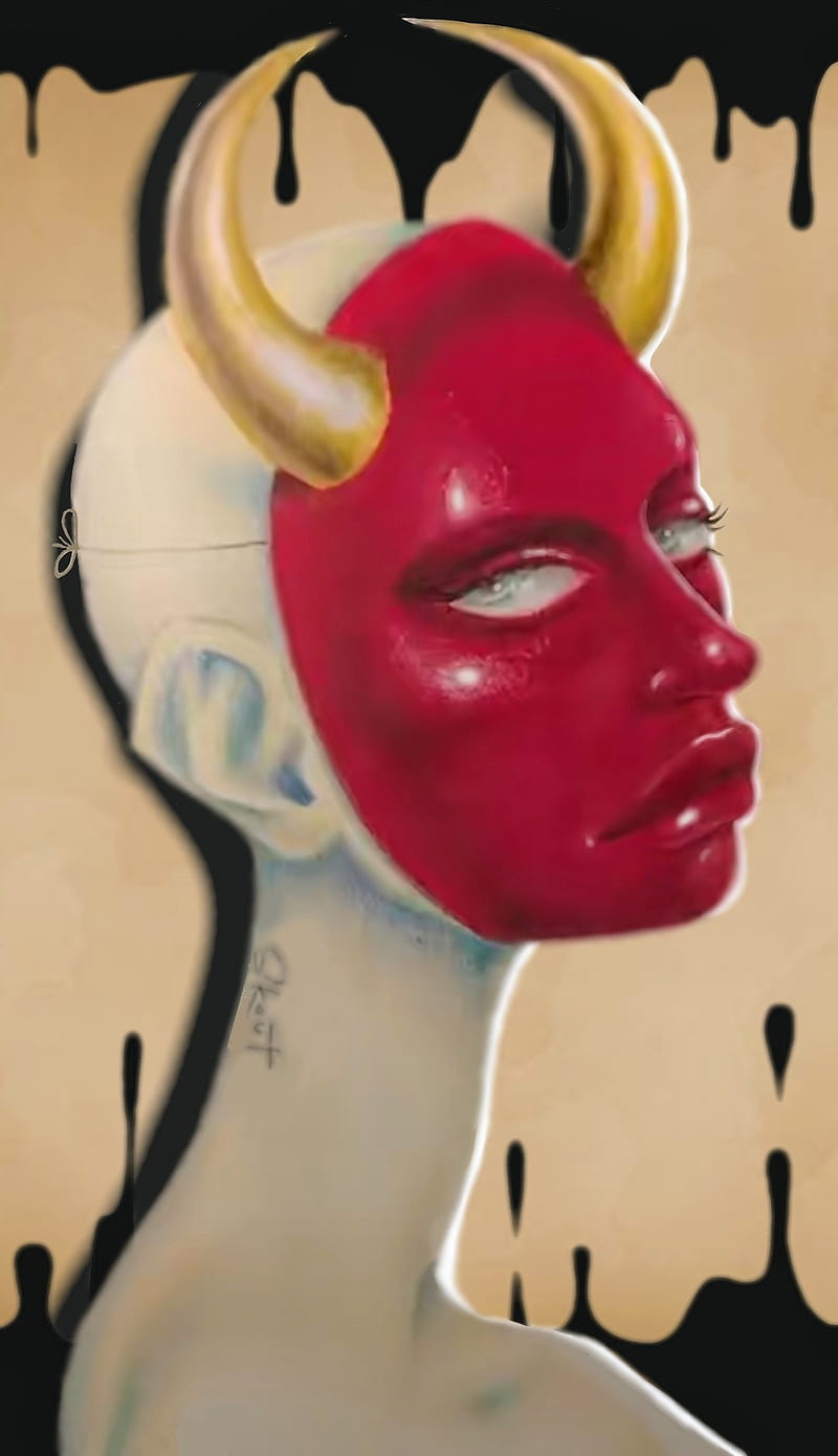 Masked devil, demon, HD phone wallpaper