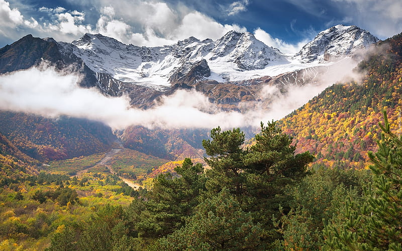 Caucasus Landscape, Russia, Caucasus, landscape, mountains, HD wallpaper