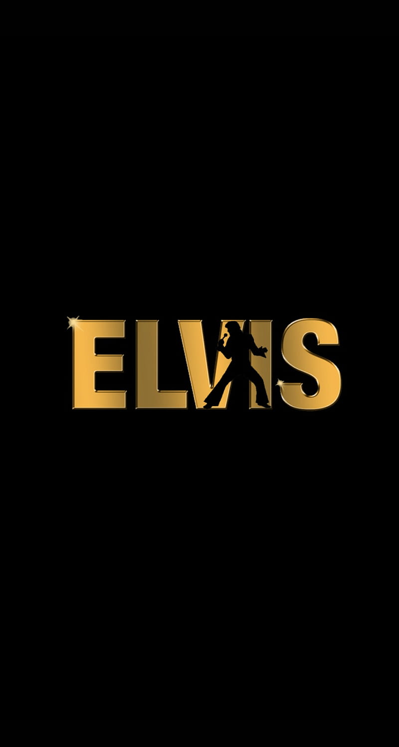 Elvis, black, gold, logo, HD phone wallpaper
