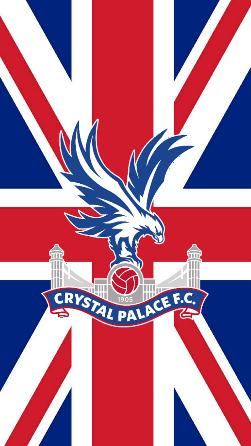Crystal Palace FC, crystal palace, flag, football, great britain, union jack, united kingdom, HD phone wallpaper