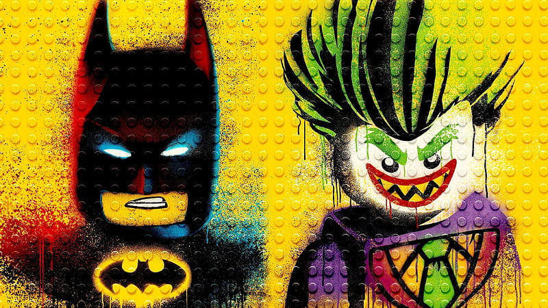 The Lego Batman, 2017, batman, joker, HD wallpaper
