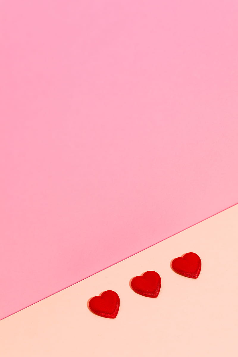 Pink and White Heart Illustration, HD phone wallpaper | Peakpx