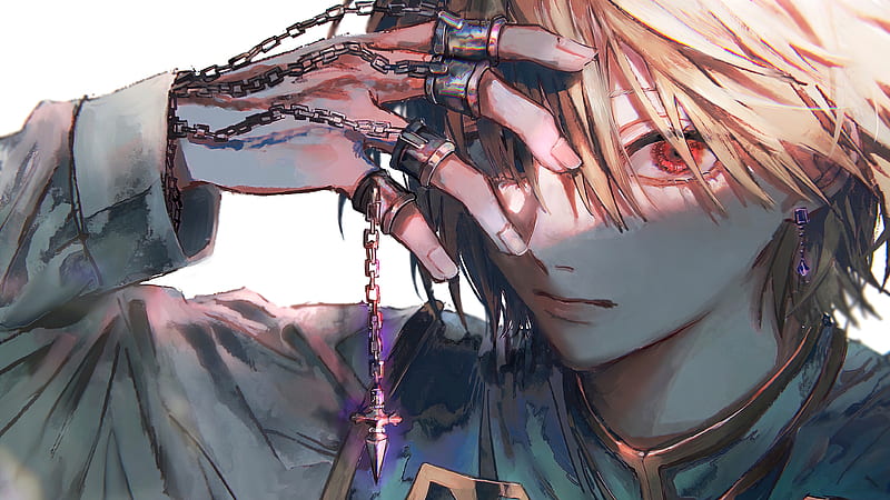Anime, Hunter x Hunter, Kurapika (Hunter × Hunter) , Boy , Blonde , Red Eyes, HD wallpaper