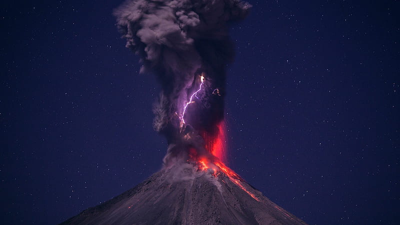 Volcano Eruption, volcano, nature, HD wallpaper