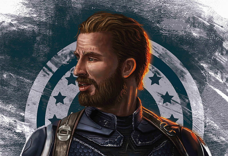 Captain Beard America, captain-america, artwork, artist, artstation, superheroes, HD wallpaper