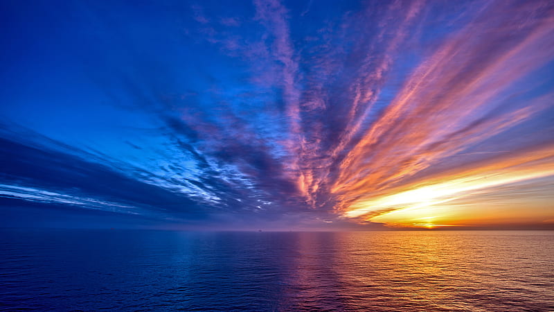 Clouds Sky Sunrise, clouds, sky, sunrise, nature, HD wallpaper