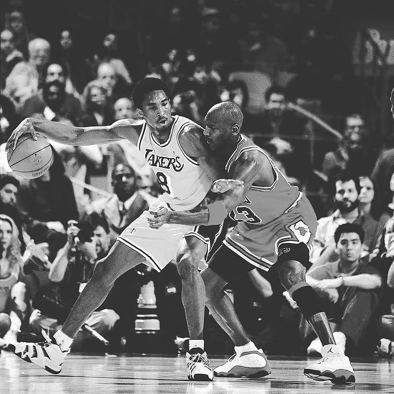 Kobe Bryant & Michael Jordan “Kobe vs. MJ” Framed Photograph