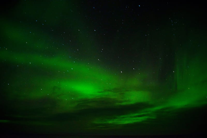 Green Aurora Borealis , northern-lights, nature, aurora, green, HD wallpaper