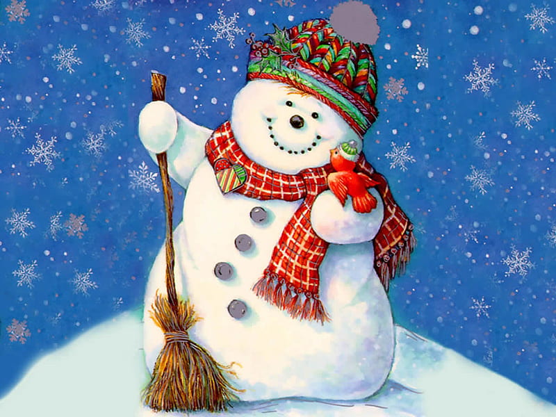Frosty The Snowman Fabric Wallpaper and Home Decor  Spoonflower