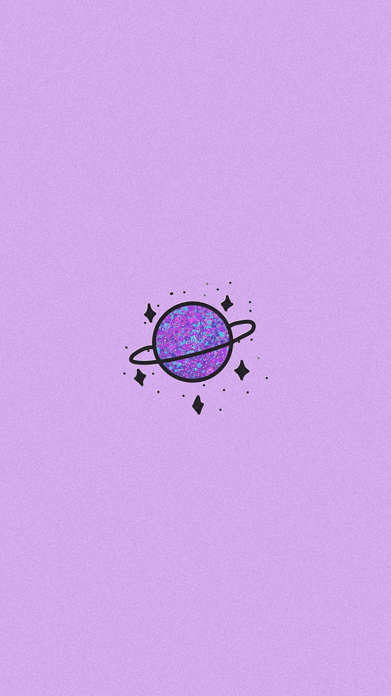 Space planet, aesthetic, space, lila, purple, planet, planeta, purple, space, HD phone wallpaper
