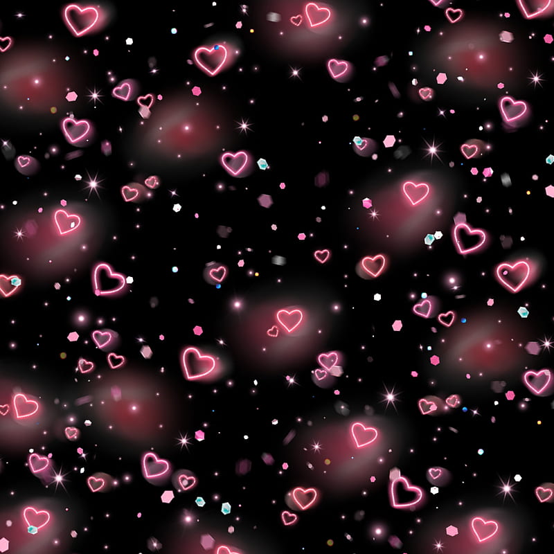Shy hearts, pink, HD phone wallpaper | Peakpx