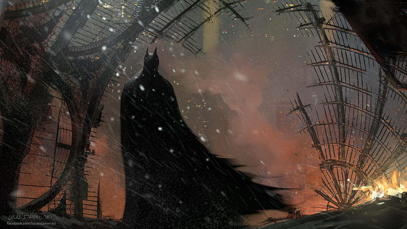 Batman Joker Trail, batman, superheroes, artwork, digital-art, HD wallpaper