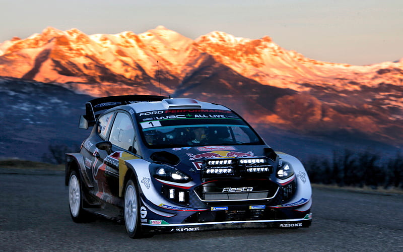 Sebastien Ogier WRC, Rally Monte Carlo, World Rally Championship, M-Sport WRT, Ford Fiesta WRC, HD wallpaper