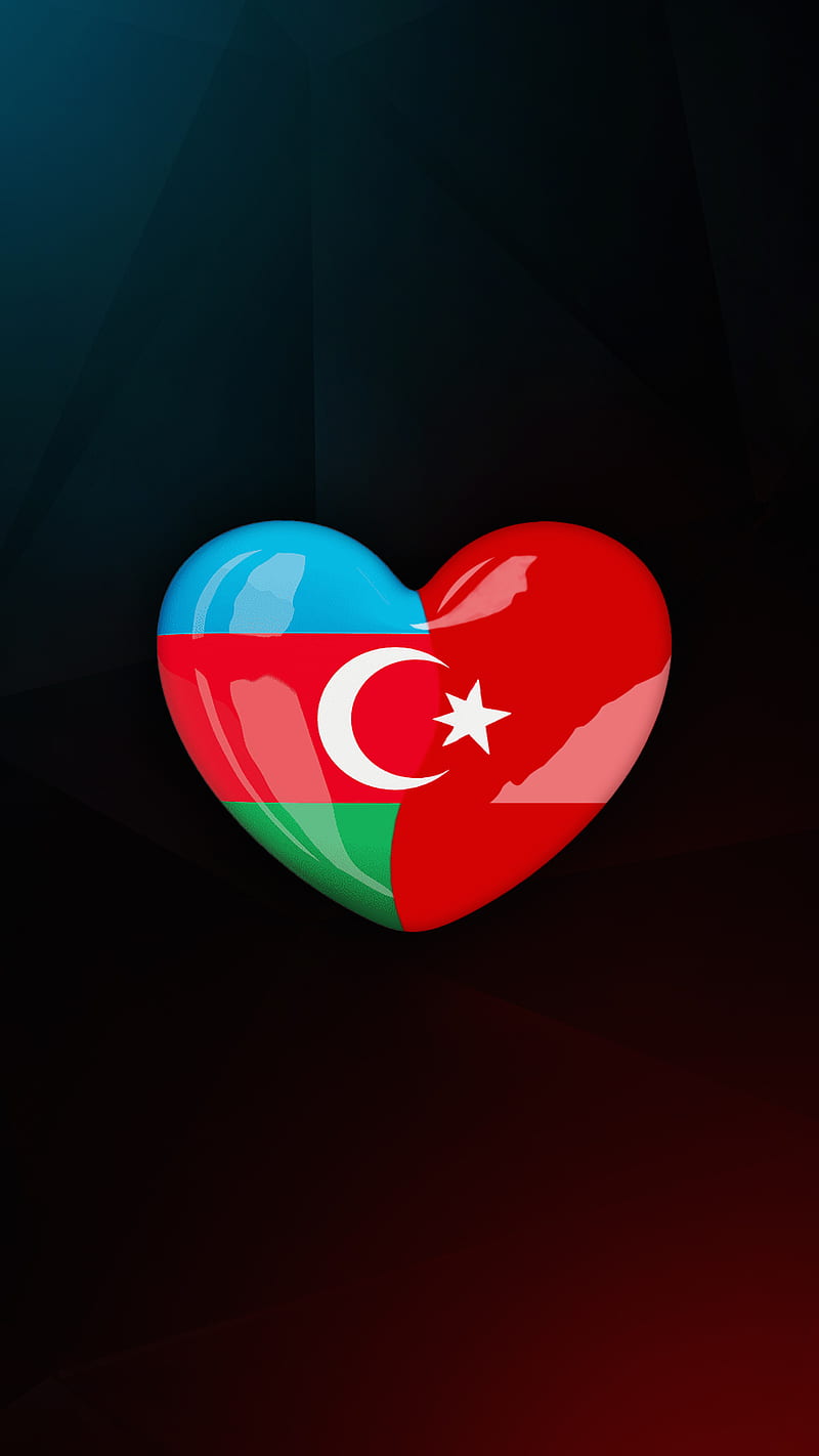 Azerbaycan Turkiye, azerbaycanturkiye, flag, flag, HD phone wallpaper