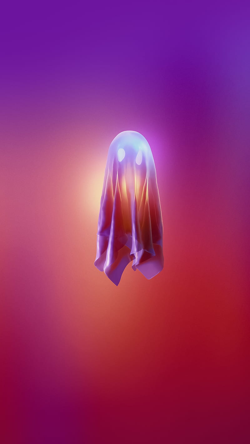 Boo!, Jakub, background, boo, ghost, halloween, hallowen, haloween, minimal, minimalistic, pink, spoooky, violet, HD phone wallpaper