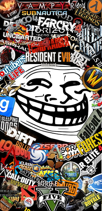 Download Laughing Troll Face Meme Laptop Wallpaper