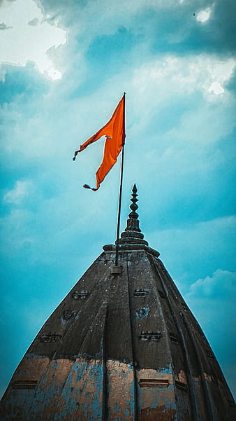 Jai Shree Ram Mandir Bhagwa Flag | Big Size (60Inch X 40Inch)