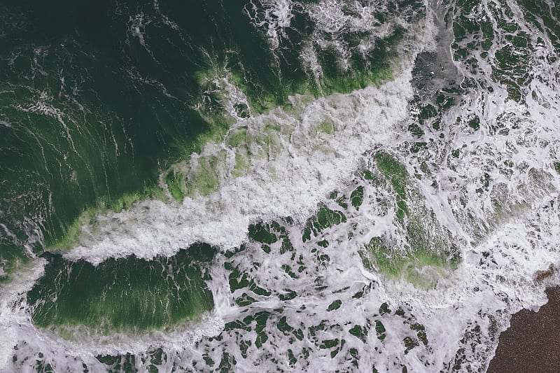 Top View of Sea Waves, HD wallpaper