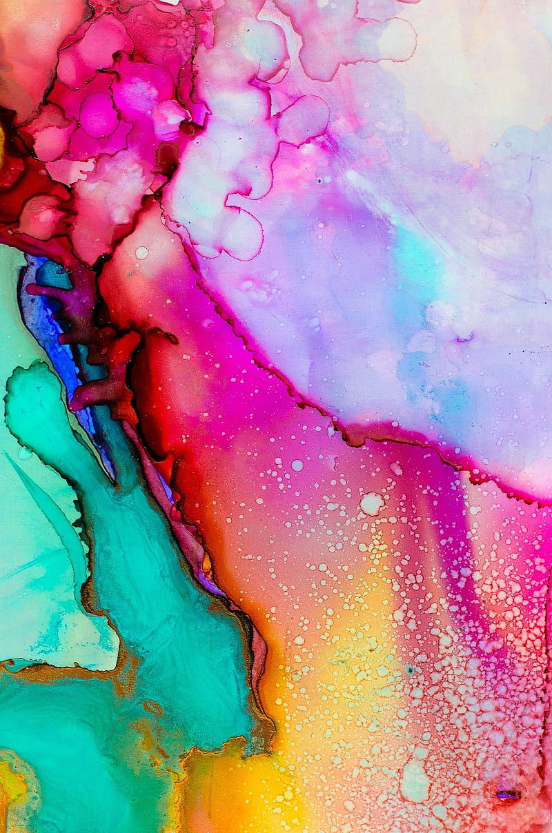 Art watercolor, abstract, amazing, colour, iphone, nice, paint, rainbow, smoke, HD phone wallpaper