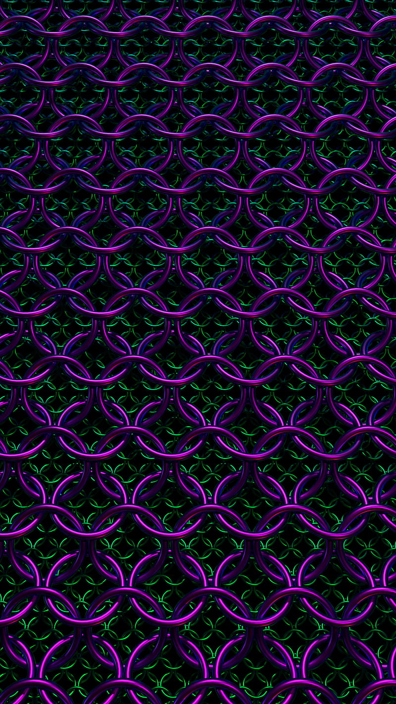 Chainmail Purple, chain, green, metal, pattern, patterns, pearlescent, shiny, texture, HD phone wallpaper