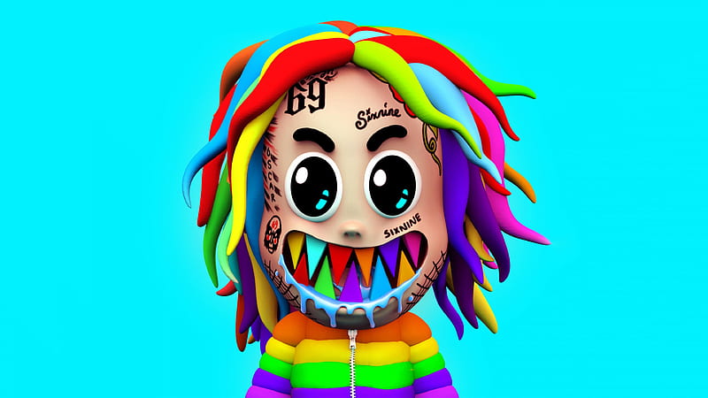 6ix9ine GOOBA, 6ix9ine, music, rapper, hip-hop, artist, artwork, HD wallpaper