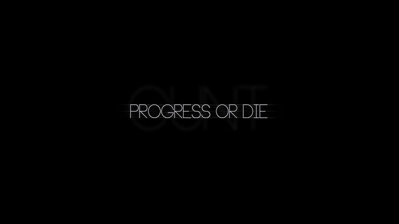 Progress Or Die Typography, typography, inspiration, msg, comments, HD wallpaper