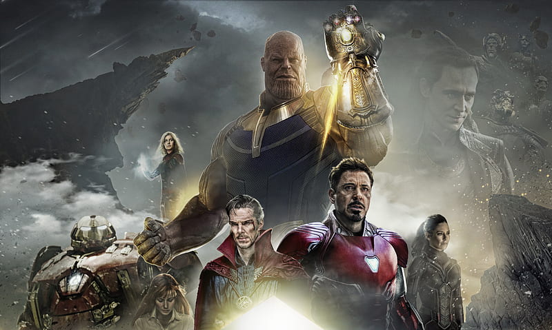 Avengers Infinity War 2018 Poster Fan Made, avengers-infinity-war, 2018-movies, movies, artist, , thanos, iron-man, doctor-strange, captain-marvel, loki, HD wallpaper